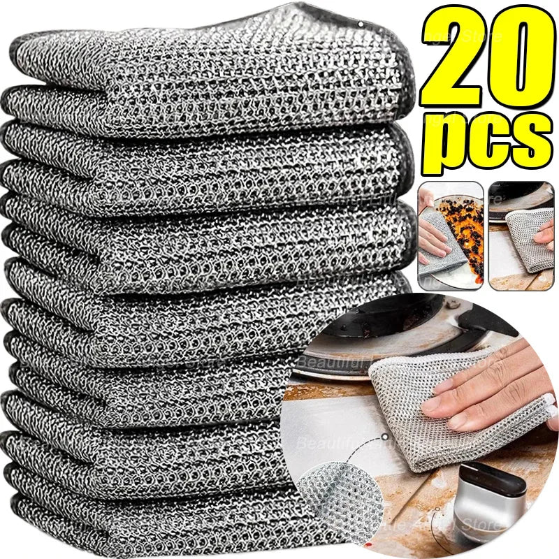 10 Pcs Steel Wire Cleaning Cloth