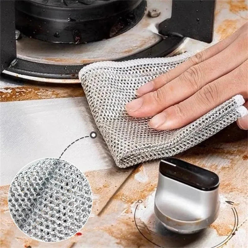 10 Pcs Steel Wire Cleaning Cloth