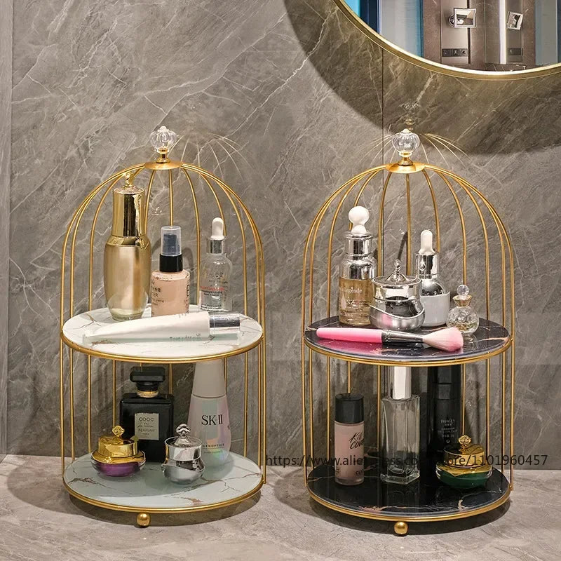 2-Tier Golden Vanity Cage