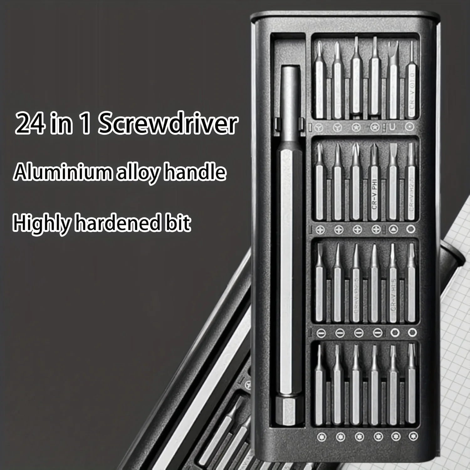24 in 1  Screwdriver Set with Aluminium Alloy Handle