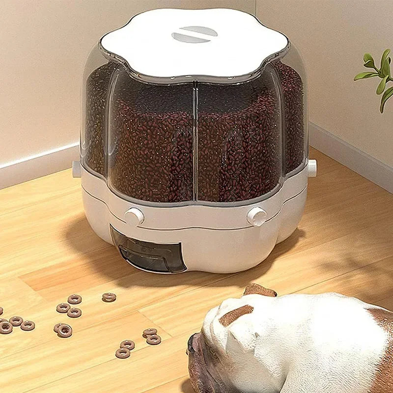 10 Kg Rotating Flower Shape Cereal Dispenser