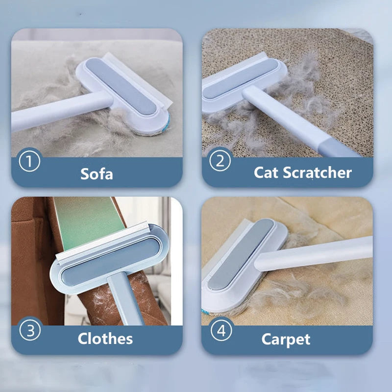 3 in 1 Pet Hair Remover Brush Long Handle