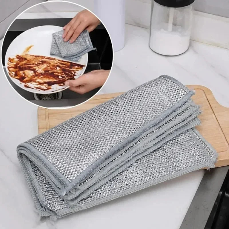 10 Pcs Steel Wire Cleaning Cloth
