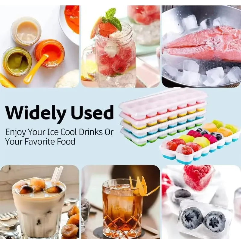 14 Grid Ice cube Tray with Lid