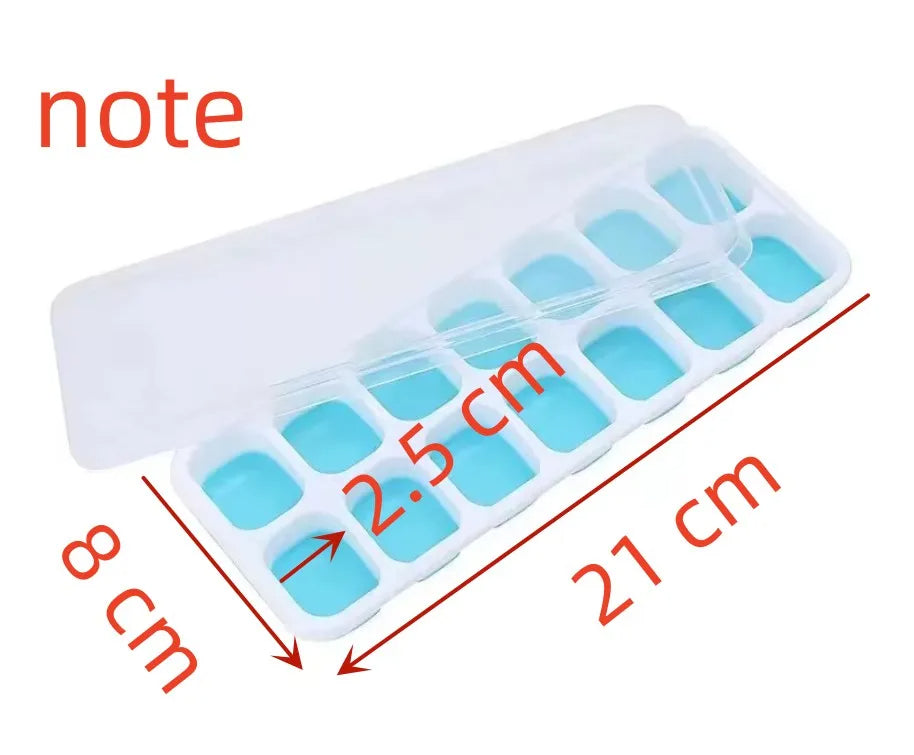 14 Grid Ice cube Tray with Lid