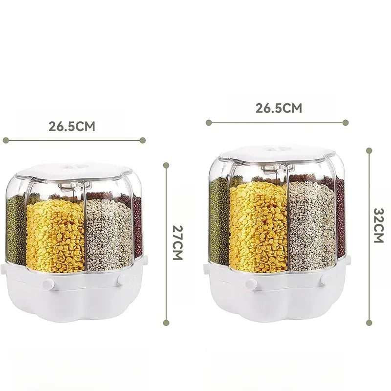 10 Kg Rotating Flower Shape Cereal Dispenser