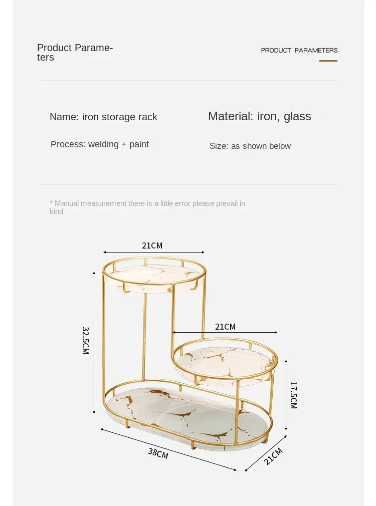 3-Tier Golden Vanity Stand