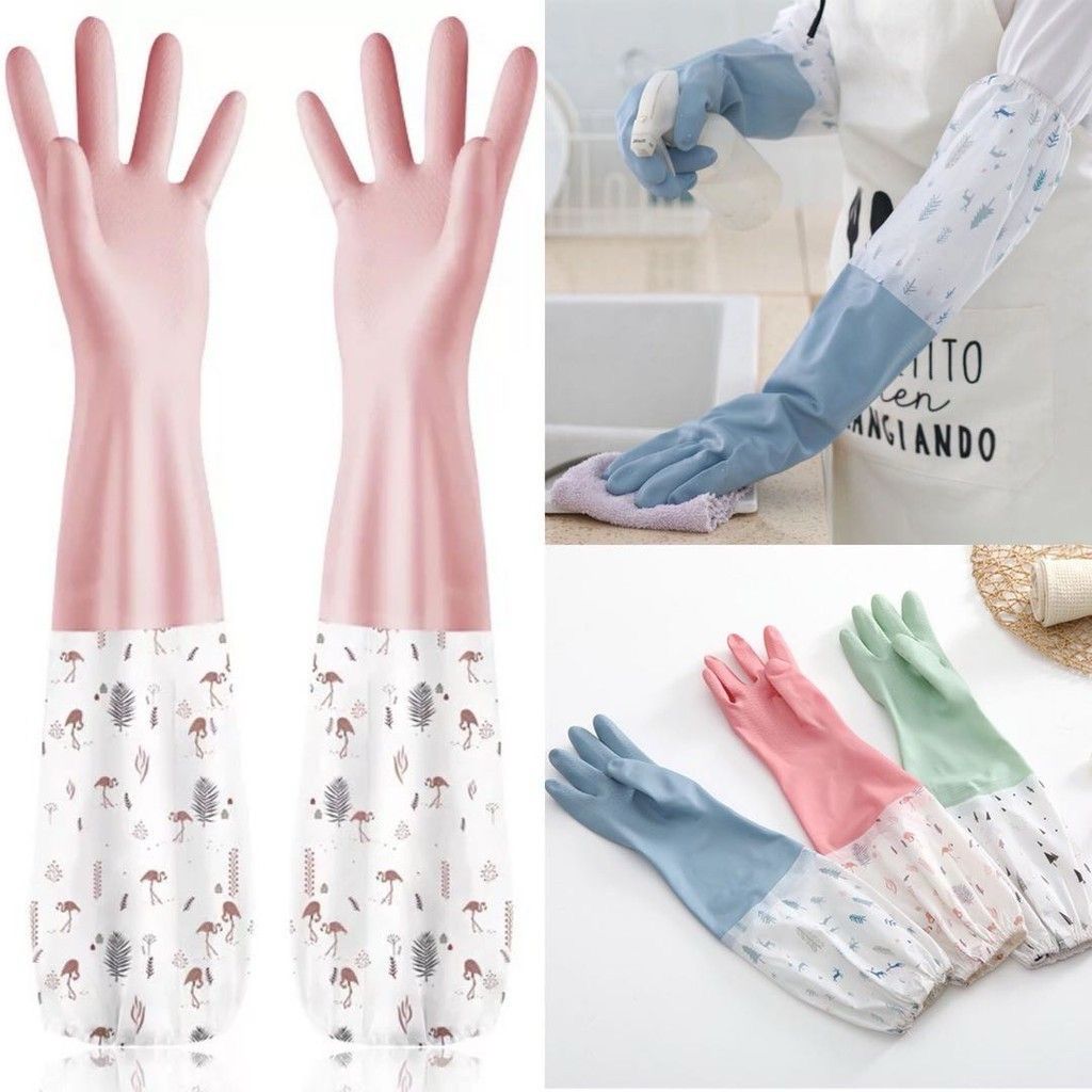 2pcs Multipurpose Full Sleeves Silicone Household/Kitchen Gloves