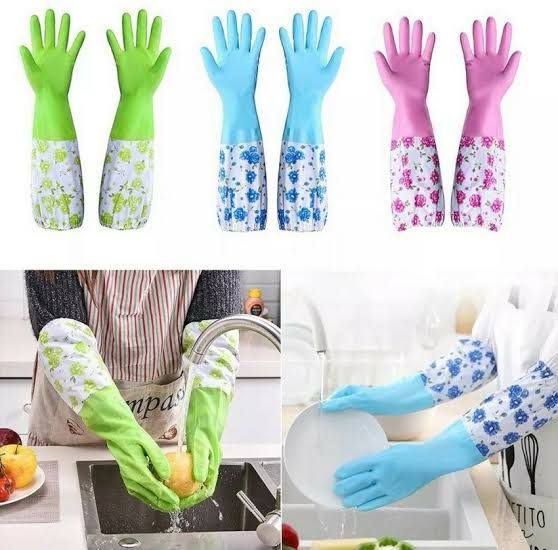 2pcs Multipurpose Full Sleeves Silicone Household/Kitchen Gloves